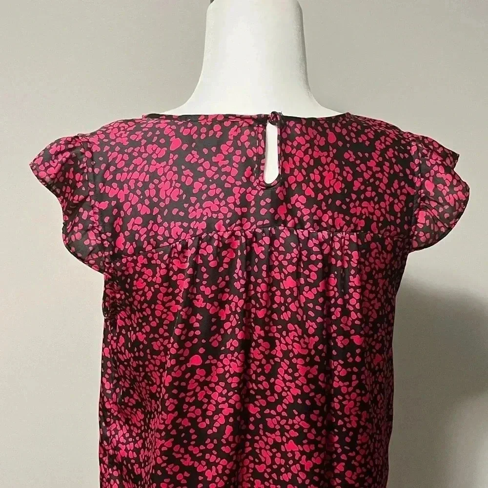 Jacob Sleeveless Ruffled  Pleats Pattern Blouse - Picture 8 of 16